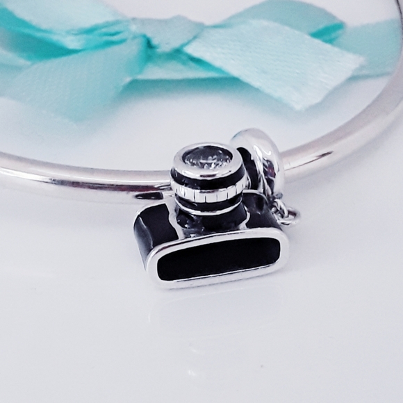 Photo Camera with Crystal lense charm S925 Silver Pandora Compatible - Picture 7 of 7